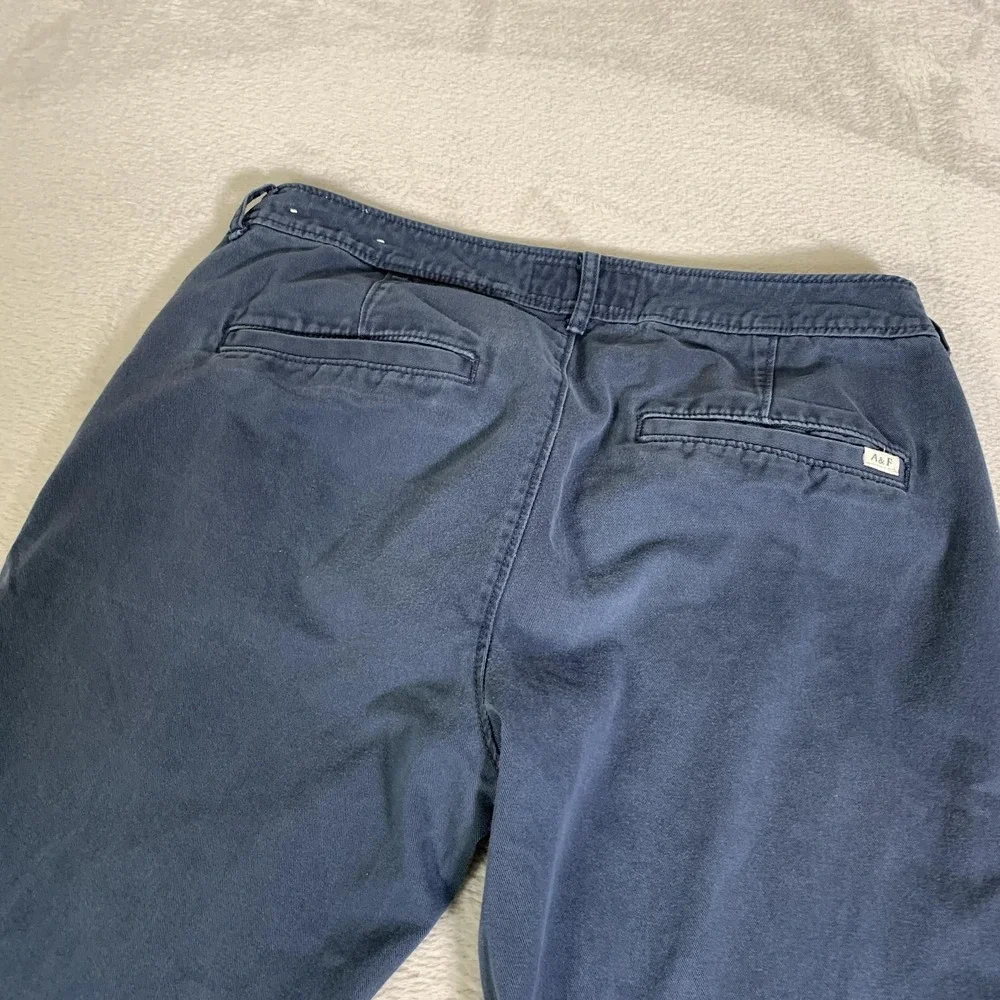 Abercrombie & Fitch Pants Mens 31x30 (Tag 31x32) Blue Chino Cotton Y2K Low Rise